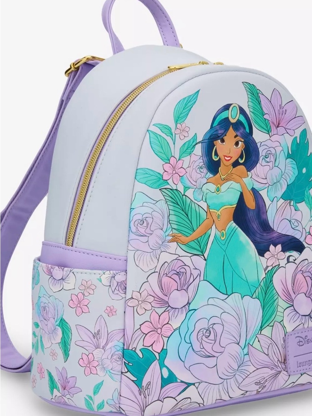Loungefly Disney NWT Jasmine Lavender Mini Backpack - Picture 6 of 6